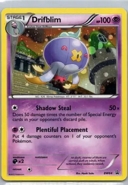 Pokemon TCG Drifblim BW64/101 BW Black Star Promos Holo LP - Image 1