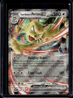 2025 Pokemon Destined Rivals Team Rocket's Persian ex #150/182 - Image 1