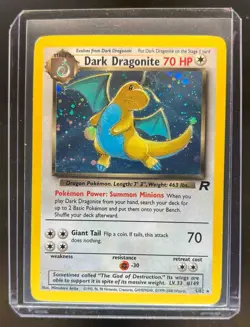 2000 Pokemon Team Rocket Dark Dragonite Holo #5/82 - Image 1