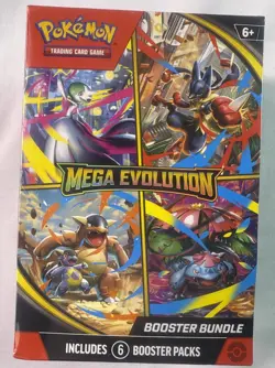 Pokemon TCG Mega Evolutions Booster Bundle (6 Booster Packs) New Factory Sealed - Image 1