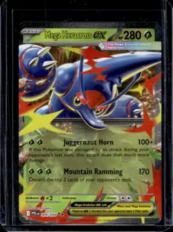 2025 Pokemon Phantasmal Flames Mega Heracross ex Double Rare #004/094 - Image 1
