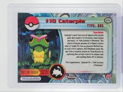 #10 CATERPIE 1999 TOPPS CHROME POKEMON TV BUG Q2371 - Image 2