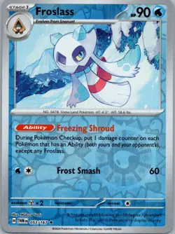 Pokemon Froslass SV06: Twilight Masquerade 053/167 Near Mint NM Reverse Holo - Image 1