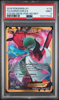 2016 POKEMON XY STEAM SIEGE PORTUGUESE-SECRET #116 FULL ART/GARDEVOIR EX PSA 9 - Image 1