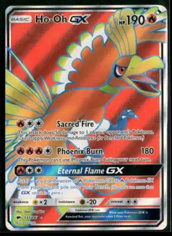 2017 Pokemon Ho-Oh GX 131/147 Burning Shadows Ultra Rare Holo - Image 1