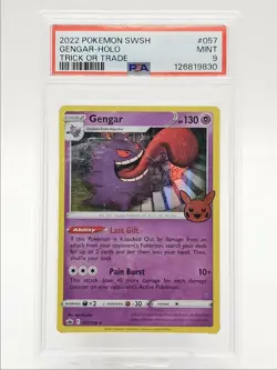 GENGAR 2022 POKEMON TRICK OR TRADE RARE 057/198 PSA 9 Q0004 - Image 1