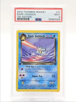 DARK GOLDUCK 2000 POKEMON TEAM ROCKET 1ST EDITION UNCOMMON 37/82 PSA 9 Q0004 - Image 1