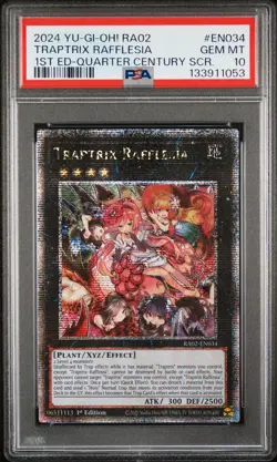 2024 YU-GI-OH! RA02-25TH ANV RARITY COLL II #EN034 TRAPTRIX RAFFLESIA PSA 10 - Image 1