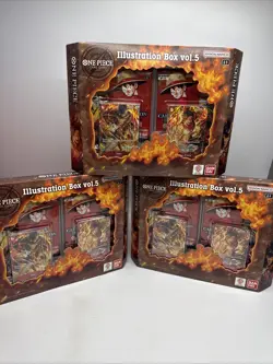 2026 One Piece 13 OP-13 Illustration Box IB-05 Vol.5 Trading Card SEALED Lot 3X - Image 1