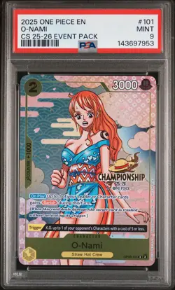 2025 ONE PIECE CHAMP 2025-26 EVENT PACK #101 O-NAMI PSA 9 - Image 1