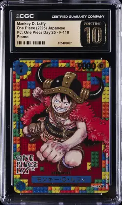 2025 ONE PIECE JPN PROMO CARDS ONE PIECE DAY '25 MONKEY D. LUFFY CGC 10 PRISTINE - Image 1