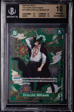 2026 ONE PIECE THE AZURE SEA'S SEVEN SP #OP12030 DRACULE MIHAWK BGS 10 - Image 1