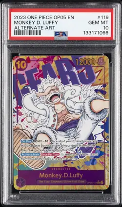 2023 ONE PIECE OP05-AWAKENING OF THE NEW ERA #119 MONKEY D. LUFFY PSA 10 - Image 1