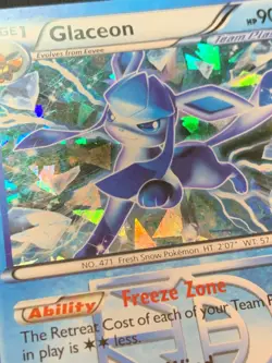 GLACEON - 023/116 - PLASMA FREEZE - CRACKED ICE HOLO - RARE POKEMON CARD - MP - Image 3