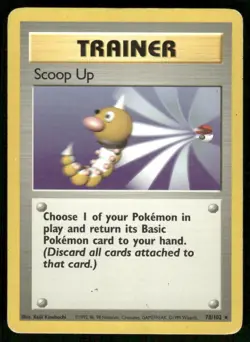 MP SCOOP UP 78/102 Trainer Rare Base Set Unlimited WOTC 1999 - Pokemon Card WOTC - Image 1