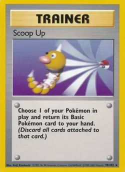 SCOOP UP 78/102 Non-Holo Rare Base Set Unlimited WOTC - Pokemon Card 1999 - Image 1