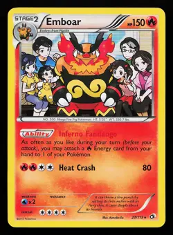 Emboar 27/113 Holo Rare Legendary Treasures Pokemon Card - Image 1