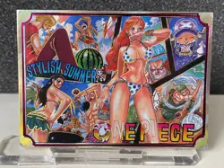 One Piece Anime Trading Card Comic Book Cover Design Card Luff Nami Summer # 13 - Image 1