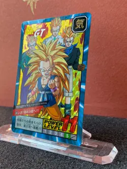 Bandai 1996 Dragon Ball GT Collectable CCG Card Hidden Prism Insert Saiya 804 - Image 2