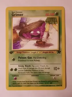 Pokemon Card Grimer 1st Edition 57/82 Common Team Rocket Vintage 2000 WOTC - Image 1