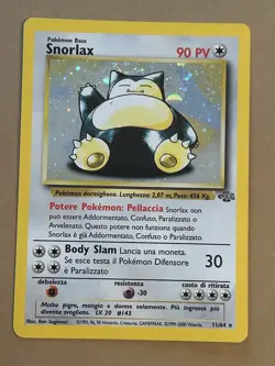 1999 Pokemon Jungle Snorlax 11/64 Holo Rare Italian Card - NM - Image 1