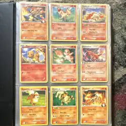 Pokemon Platinum Pokemon Cards Binder Lot Eevee Charmander Squirtle Pikachu Holo - Image 2