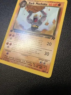 Dark Machoke 40/82 Team Rocket 1st First Edition Pokemon Card In NM Condition - Image 3