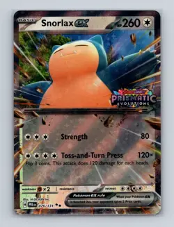 Snorlax ex 076 Pokemon Prismatic Evolutions Rare Stamped Promo Card NM+ (a) - Image 1