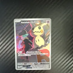 Pokemon Team Rocket's Mimikyu Full Art Holo Rare Card 60 HP Psychic ASK 2022/217 - Image 3