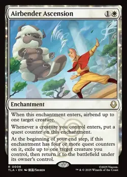 Airbender Ascension MTG Enchantment Card Avatar 1x NM Magic the Gathering - Image 1