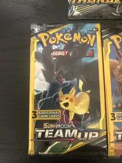 Pokemon Sun & Moon 3 Additional Cards Lot Of 7 Packs, Team Up Cosmic Eclipse - Image 2