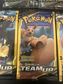 Pokemon Sun & Moon 3 Additional Cards Lot Of 7 Packs, Team Up Cosmic Eclipse - Image 3