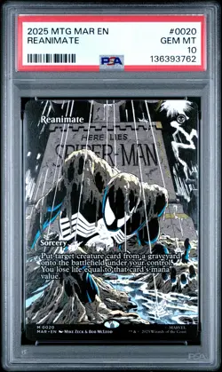 2025 MTG MARVEL'S SPIDER-MAN: SOURCE MAT #0020 REANIMATE PSA 10 - Image 1