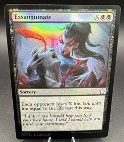 MTG Magic the Gathering Exsanguinate (173/763) Foundations NM FOIL - Image 1