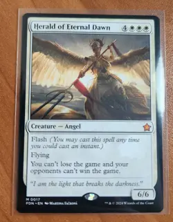 Magic MTG Herald of Eternal Dawn FDN 0017 Regular Mythic - NM condition - Image 1