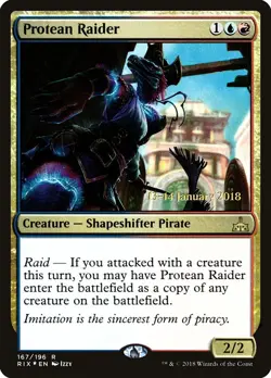 Protean Raider [Rivals of Ixalan Prerelease Promos] Magic MTG - Image 1