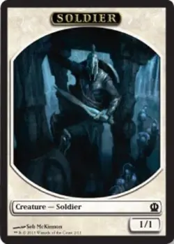 Soldier Token A - Theros #2/11 MTG Magic The Gathering - Image 1