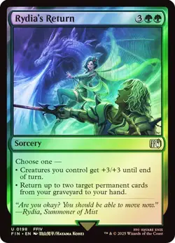 NM Foil Rydia's Return, MTG, Final Fantasy, Magic the Gathering, 198 - Image 1