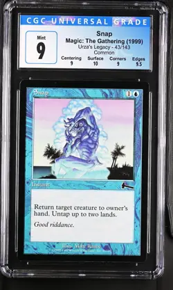 SNAP Urza's Legacy C CGC 9 Q++ MTG [Nostalgium] - Image 1