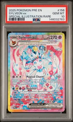 PSA 10 Sylveon ex 156 SIR Prismatic Evolutions Special Illustration Rare Pokemon - Image 3