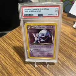 2002 Pokemon Dark Espeon Neo Destiny Holo #4 PSA 7 - Image 3
