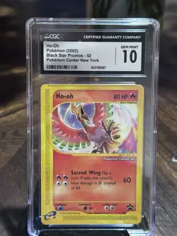 Ho-Oh # 52 Black Star Promo Pokemon Center NY Stamped Card CGC GEM MINT 10 - Image 1