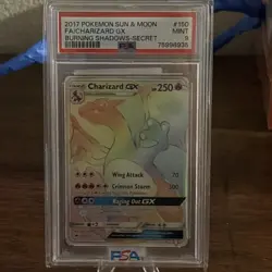 2017 POKEMON SUN & MOON BURNING SHADOWS SECRET #150 FULL ART/CHARIZARD GX PSA 9 - Image 3