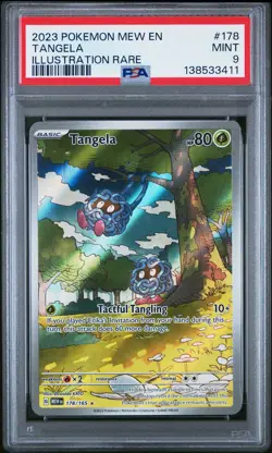 2023 POKEMON MEW EN-151 ILLUSTRATION RARE #178 TANGELA PSA 9 - Image 1