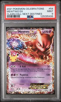 2021 POKEMON CELEBRATIONS CLASSIC COLLECTION #54 MEWTWO EX PSA 9 - Image 1