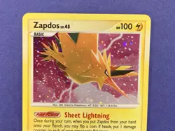 SWIRL Zapdos 14/100 English DPBP#176 Majestic Dawn Holo (LP) Pokemon TCG Rare - Image 2