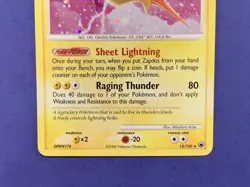 SWIRL Zapdos 14/100 English DPBP#176 Majestic Dawn Holo (LP) Pokemon TCG Rare - Image 3