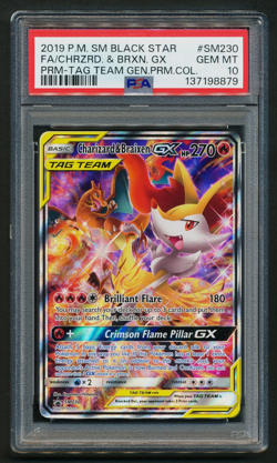 Charizard & Braixen GX SM230 Black Star Promo Holo 2019 Pokemon PSA 10 GEM MINT - Image 1