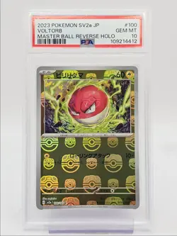 VOLTORB 2023 POKEMON JAPANESE SV 151 MASTER BALL REVERSE HOLO PSA 10 Q0004 - Image 1
