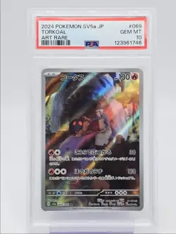 TORKOAL 2024 POKEMON JAPANESE SV CRIMSON HAZE ART RARE 069/066 PSA 10 Q0004 - Image 1